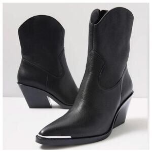 Dolce Vita Valory Black Western Ankle Bootie Size 6 NWT